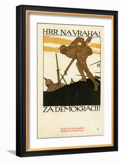 "Hrr Navraha!--Za Demokracii!", 1918-null-Framed Giclee Print