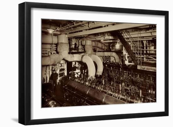 HSDG, Dampfer, M.S. Monte Sarmiento, Maschinenraum-null-Framed Giclee Print