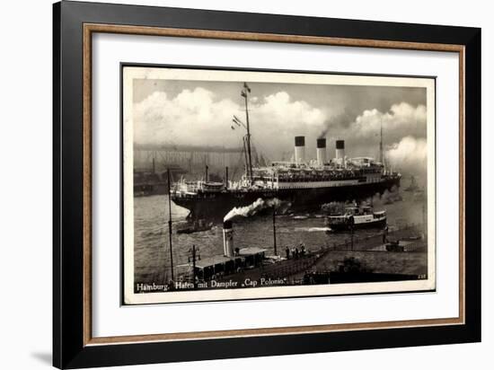 HSDG, Hamburger Hafen, Dampfer Cap Polonio-null-Framed Giclee Print