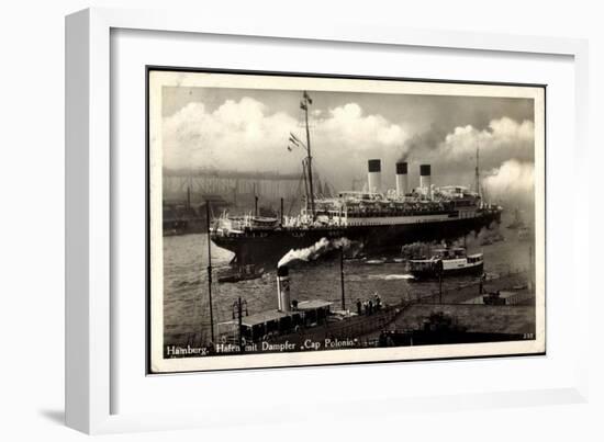 HSDG, Hamburger Hafen, Dampfer Cap Polonio-null-Framed Giclee Print