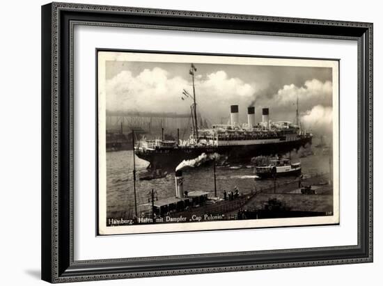 HSDG, Hamburger Hafen, Dampfer Cap Polonio-null-Framed Giclee Print