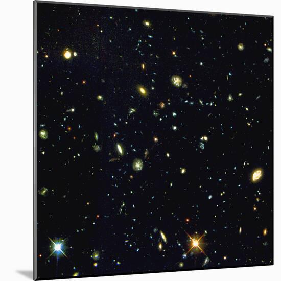 HST Deep-view of Several Very Distant Galaxies-null-Mounted Premium Photographic Print