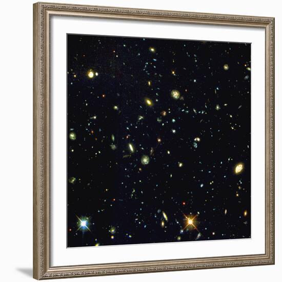 HST Deep-view of Several Very Distant Galaxies-null-Framed Photographic Print