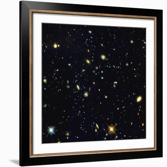 HST Deep-view of Several Very Distant Galaxies-null-Framed Photographic Print