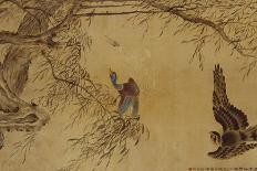 Eight Red-Crested Herons in a Pine Tree, 1754-Hua Yan-Framed Premier Image Canvas