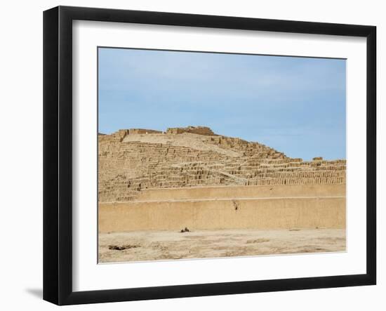 Huaca Pucllana Pyramid, Miraflores District, Lima, Peru, South America-Karol Kozlowski-Framed Photographic Print