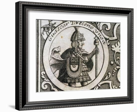 Huascar Inca (H.1491-1532). Sapa Inca of the Inca Empire from 1527 to 1532.-Tarker-Framed Photographic Print