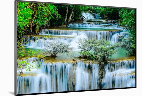 Huay Mae Khamin - Waterfall, Flowing Water, Paradise in Thailand.-ThaiWanderer-Mounted Photographic Print