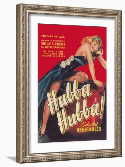 Hubba Hubba - Vegetable Crate Label-Lantern Press-Framed Art Print