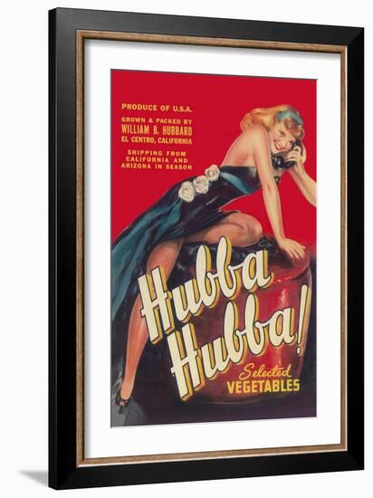 Hubba Hubba - Vegetable Crate Label-Lantern Press-Framed Art Print