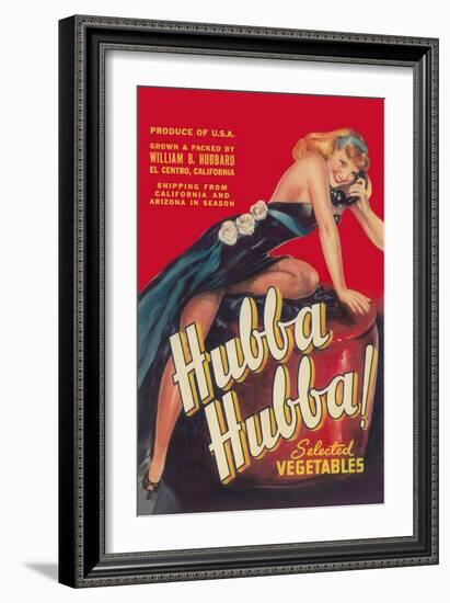 Hubba Hubba - Vegetable Crate Label-Lantern Press-Framed Art Print