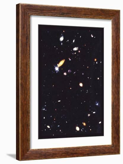 Hubble Deep Field-null-Framed Art Print