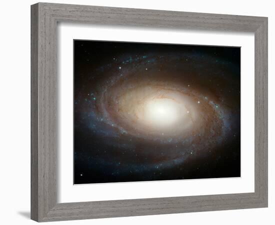 Hubble Photographs Grand Design Spiral Galaxy M81 Space Photo Art Poster Print-null-Framed Premium Giclee Print