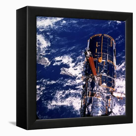 Hubble Space Telescope Above the Earth-null-Framed Premier Image Canvas