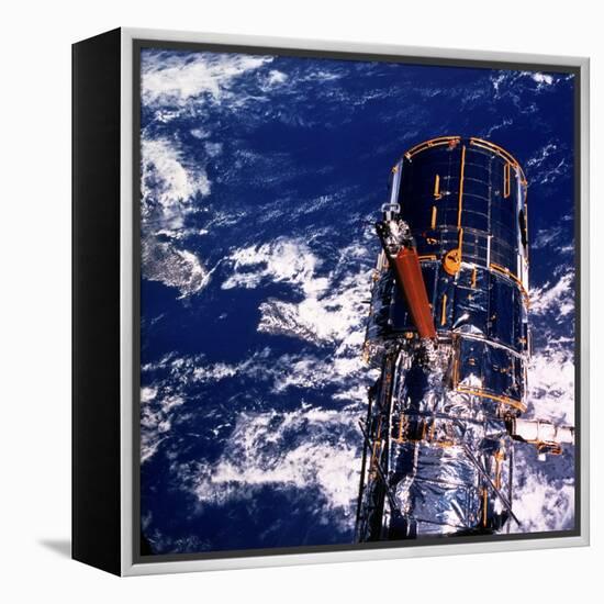 Hubble Space Telescope Above the Earth-null-Framed Premier Image Canvas