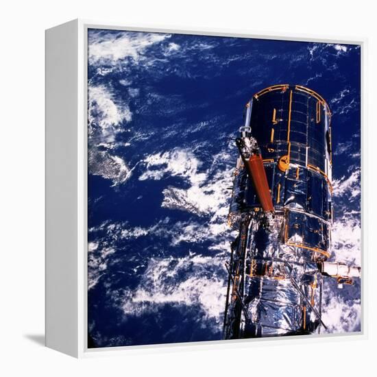 Hubble Space Telescope Above the Earth-null-Framed Premier Image Canvas
