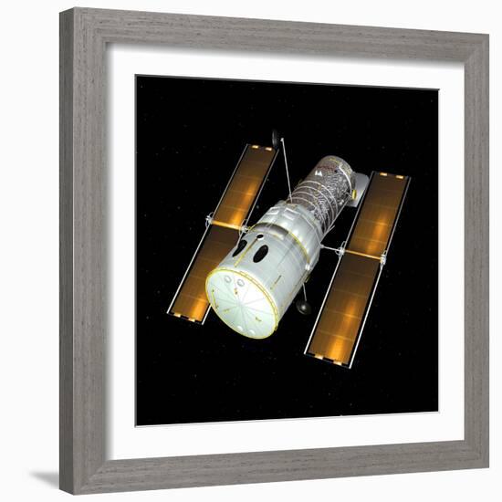 Hubble Space Telescope, Artwork-Friedrich Saurer-Framed Premium Photographic Print