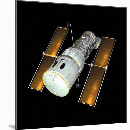 Hubble Space Telescope, Artwork-Friedrich Saurer-Mounted Premium Photographic Print