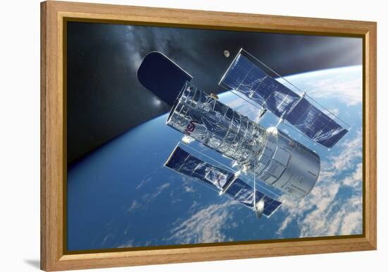 Hubble Space Telescope, Artwork-Detlev Van Ravenswaay-Framed Premier Image Canvas