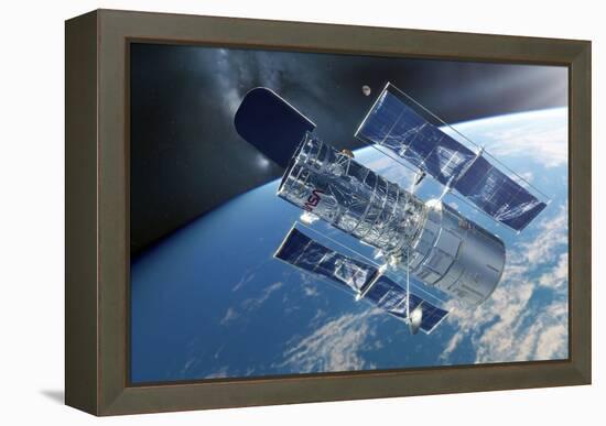 Hubble Space Telescope, Artwork-Detlev Van Ravenswaay-Framed Premier Image Canvas