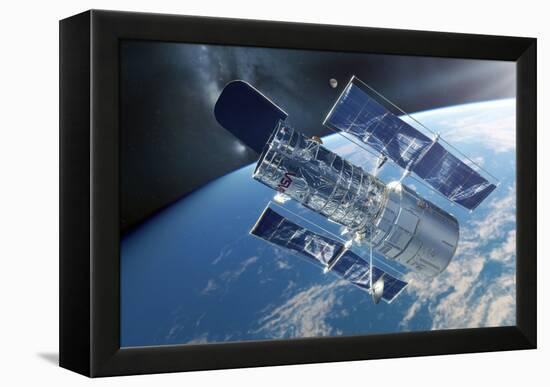 Hubble Space Telescope, Artwork-Detlev Van Ravenswaay-Framed Premier Image Canvas