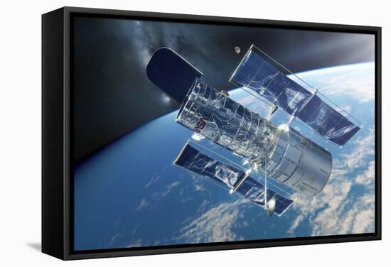 Hubble Space Telescope, Artwork-Detlev Van Ravenswaay-Framed Premier Image Canvas