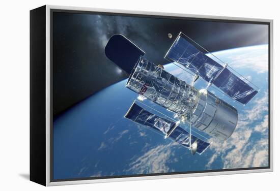 Hubble Space Telescope, Artwork-Detlev Van Ravenswaay-Framed Premier Image Canvas