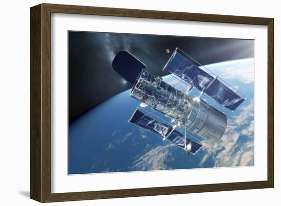 Hubble Space Telescope, Artwork-Detlev Van Ravenswaay-Framed Photographic Print