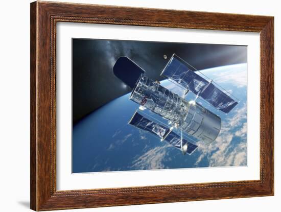 Hubble Space Telescope, Artwork-Detlev Van Ravenswaay-Framed Photographic Print