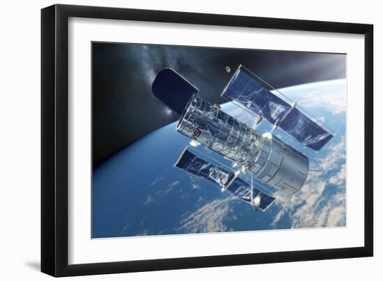 Hubble Space Telescope, Artwork-Detlev Van Ravenswaay-Framed Photographic Print