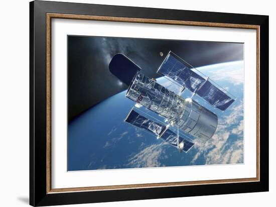 Hubble Space Telescope, Artwork-Detlev Van Ravenswaay-Framed Photographic Print