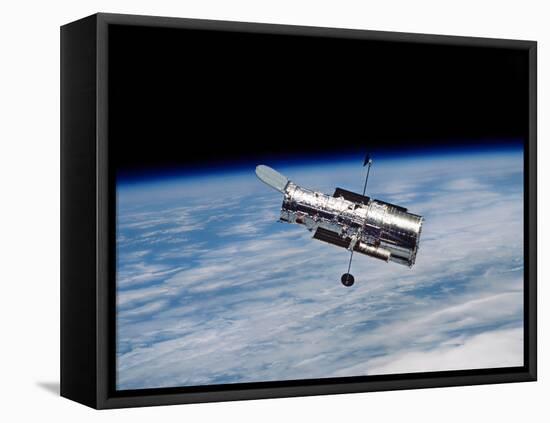 Hubble Space Telescope in Orbit Around Earth-Stocktrek Images-Framed Premier Image Canvas