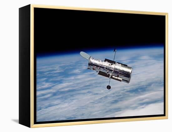 Hubble Space Telescope in Orbit Around Earth-Stocktrek Images-Framed Premier Image Canvas