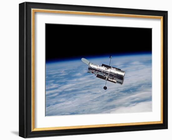 Hubble Space Telescope in Orbit Around Earth-Stocktrek Images-Framed Photographic Print