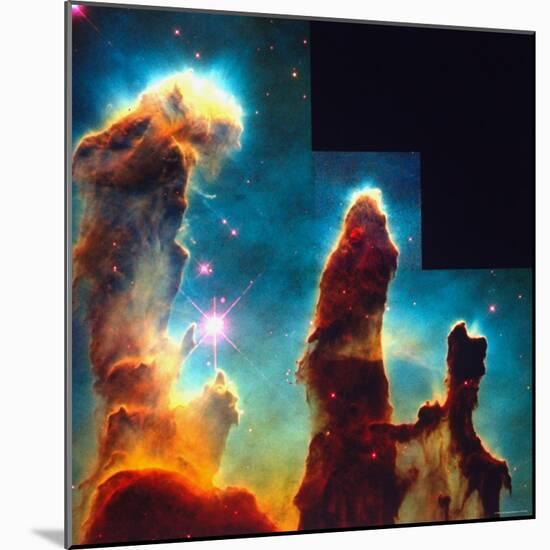 Hubble Space Telescope View of Dense Clumps and Tendrils of Interstellar Hydrogen-Scowen-Mounted Photographic Print