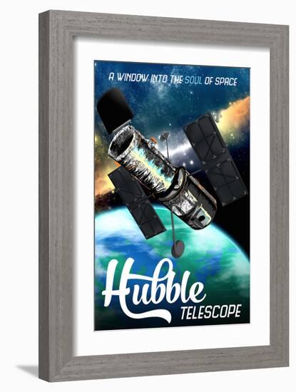 Hubble Telescope Travel-Lynx Art Collection-Framed Art Print