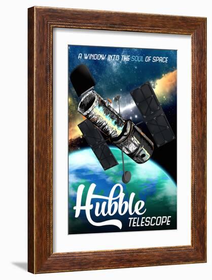 Hubble Telescope Travel-Lynx Art Collection-Framed Art Print