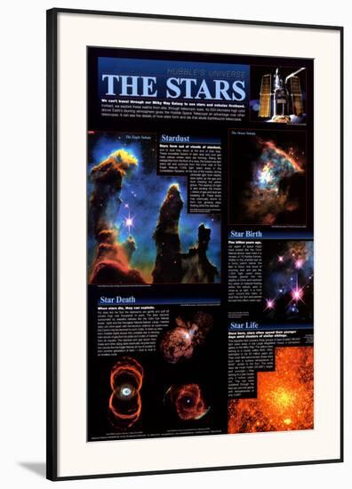 Hubble - The Stars Chart - ©Spaceshots-null-Framed Art Print