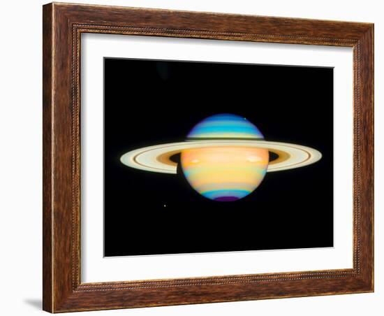 Hubble View of Saturn-null-Framed Photographic Print