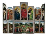 The Ghent Altarpiece or Adoration of the Mystic Lamb-Hubert & Jan Van Eyck-Framed Art Print
