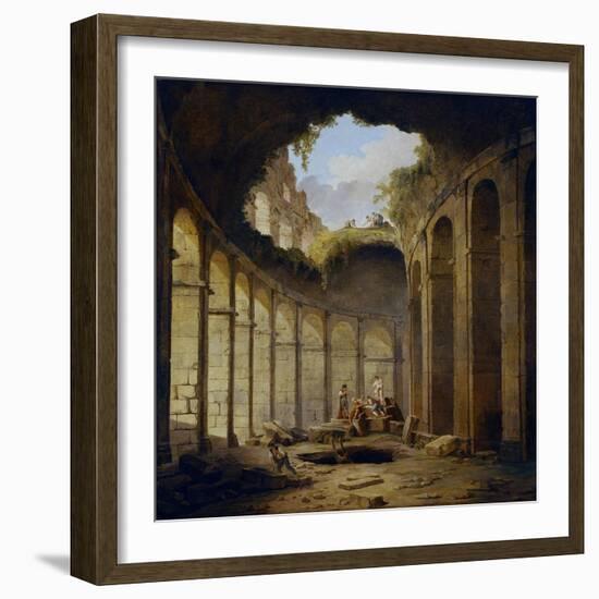 Hubert Robert / The Colosseum, Rome, 1780-1790-Hubert Robert-Framed Giclee Print