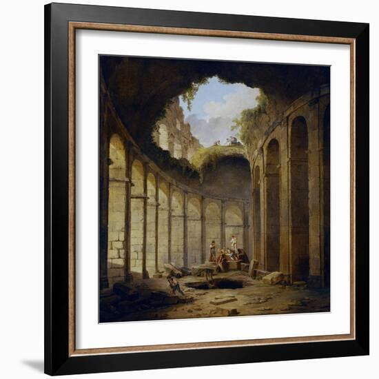 Hubert Robert / The Colosseum, Rome, 1780-1790-Hubert Robert-Framed Giclee Print