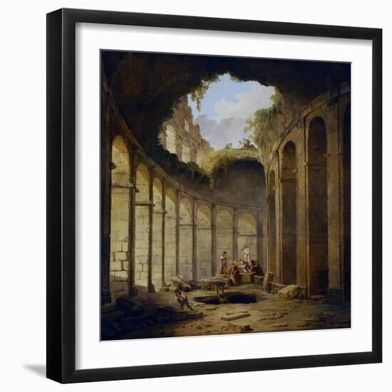 Hubert Robert / The Colosseum, Rome, 1780-1790-Hubert Robert-Framed Giclee Print