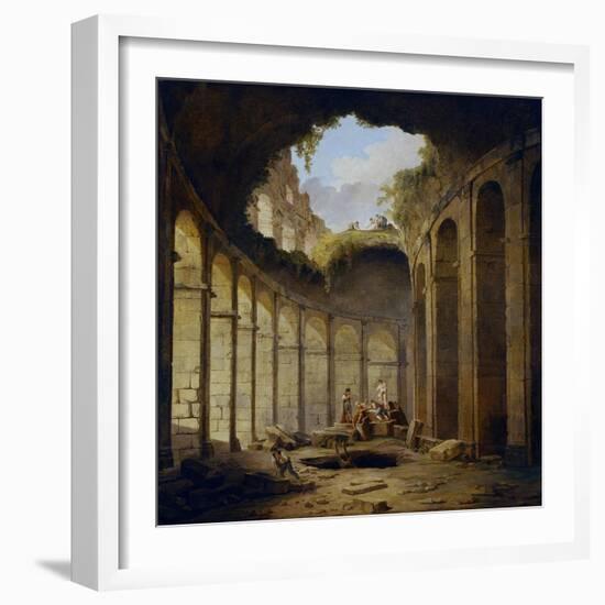 Hubert Robert / The Colosseum, Rome, 1780-1790-Hubert Robert-Framed Giclee Print