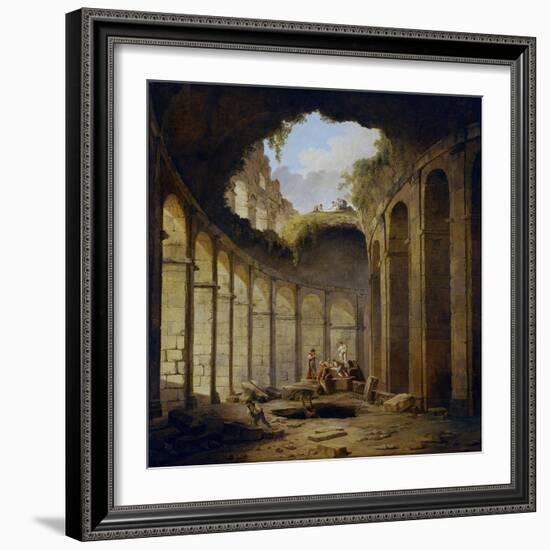 Hubert Robert / The Colosseum, Rome, 1780-1790-Hubert Robert-Framed Giclee Print