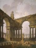 Pyramid and Temples-Hubert Robert-Art Print