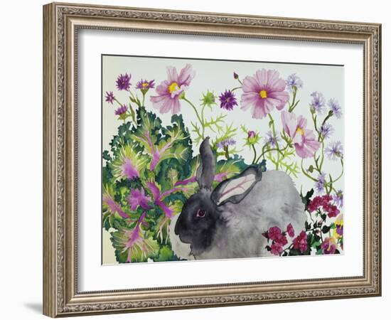 Hubert with Kale-Carissa Luminess-Framed Giclee Print