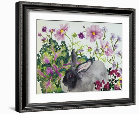 Hubert with Kale-Carissa Luminess-Framed Giclee Print