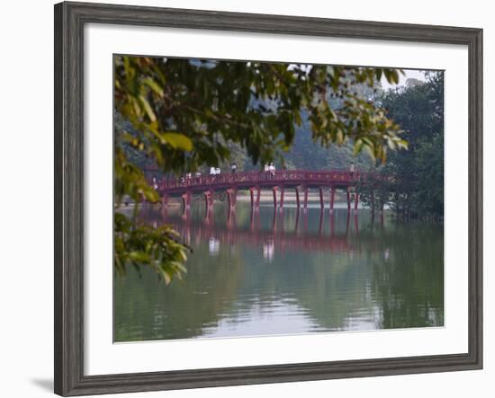 Huc Bridge over Haan Kiem Lake, Vietnam-Keren Su-Framed Photographic Print