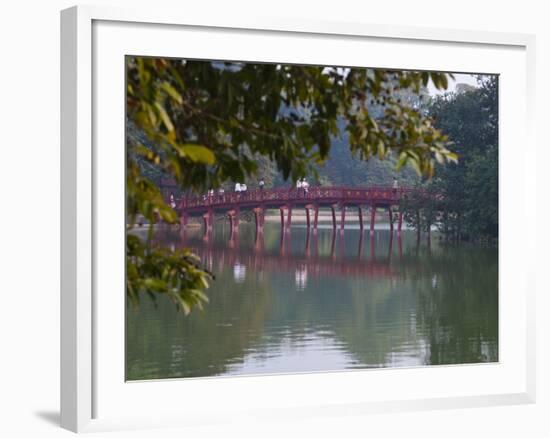 Huc Bridge over Haan Kiem Lake, Vietnam-Keren Su-Framed Photographic Print